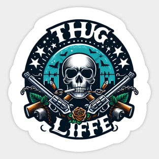 Rebel Spirit: Thug Life Emblem Sticker